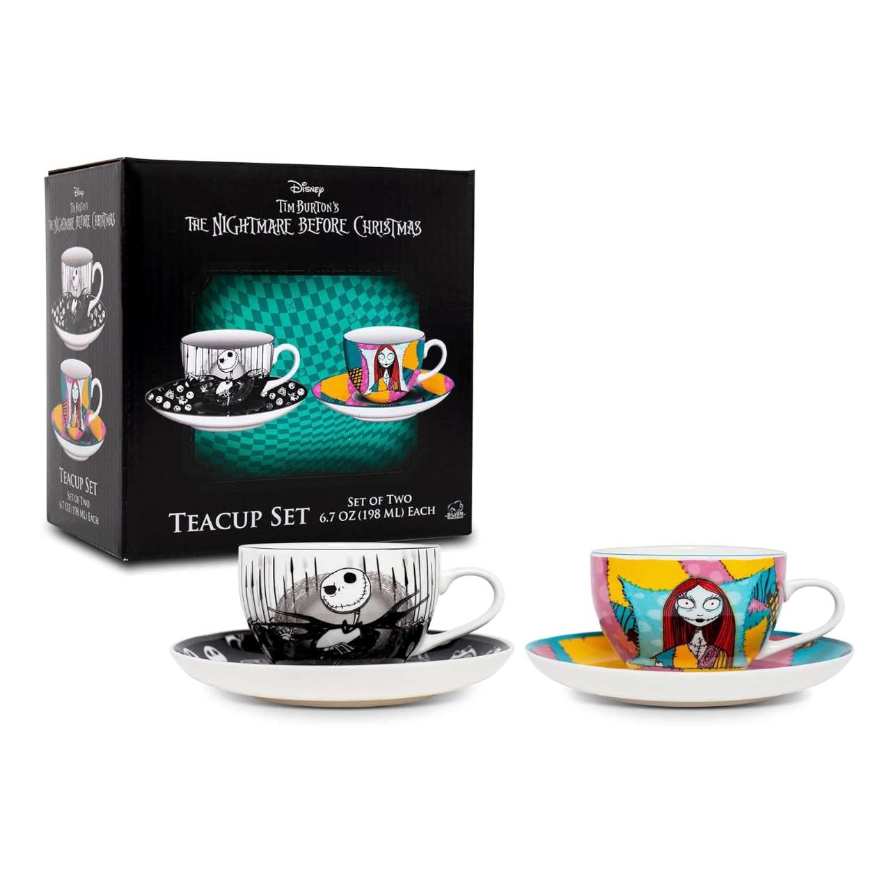 Duo de Taza y Plato (Jack & Sally)