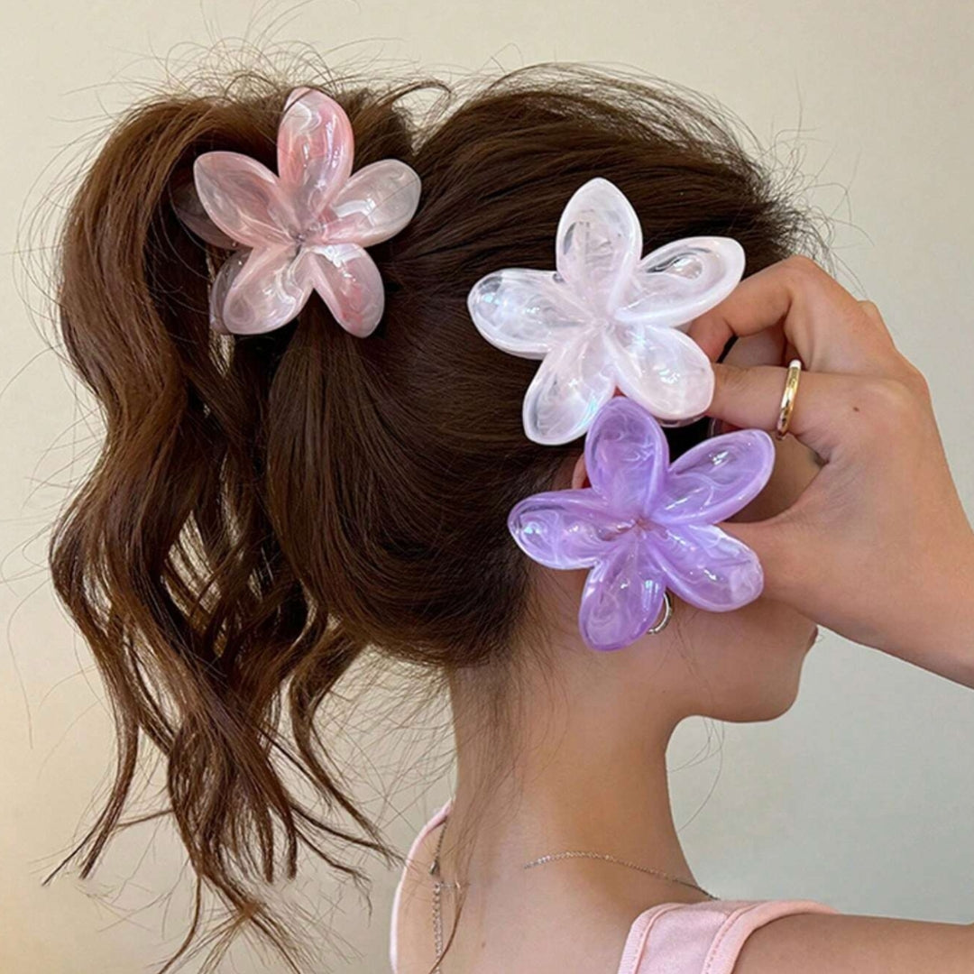 Pinzas para cabello en forma de flor
