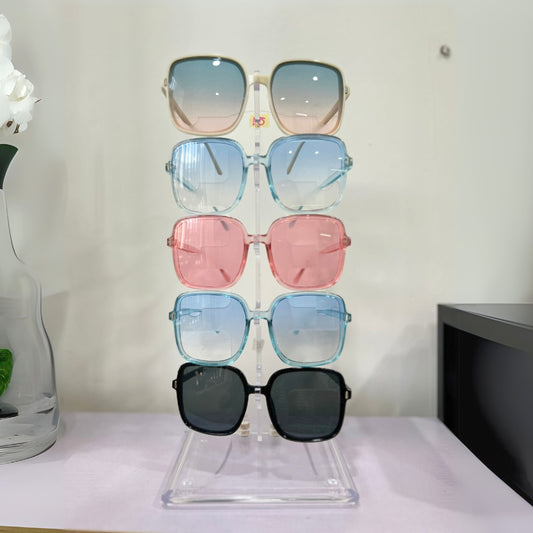 Lentes cuadrados con bordes ovalados