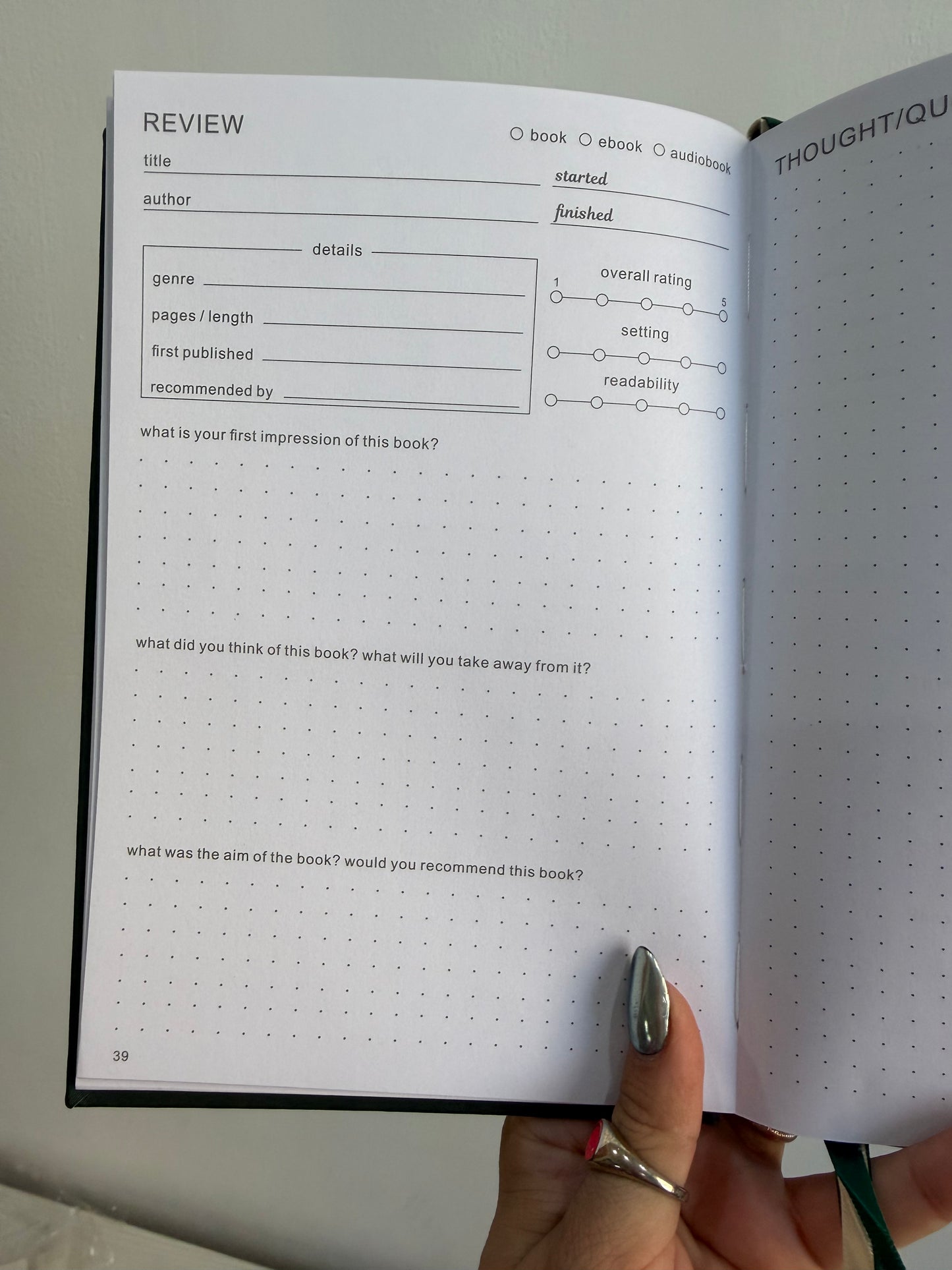 Reading Journal (75 Reviews)