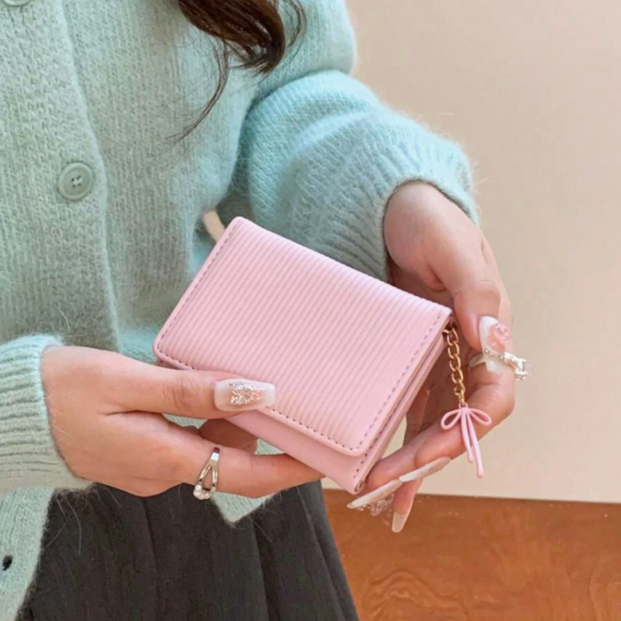 Monedero Rosa Pequeño (Tipo Coreano)