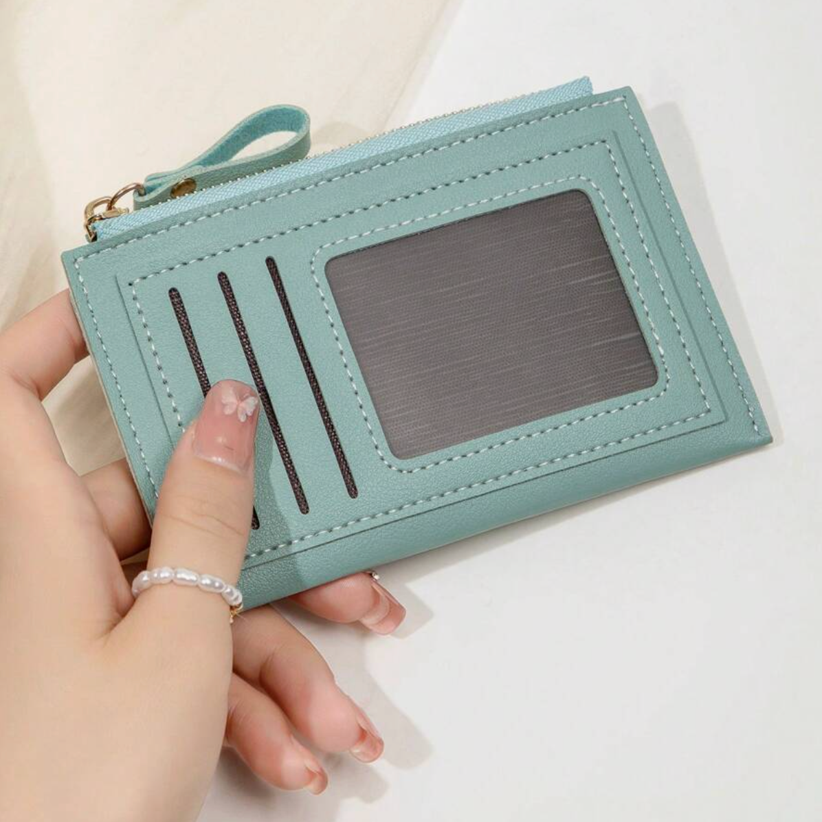 Tarjetero Verde Agua