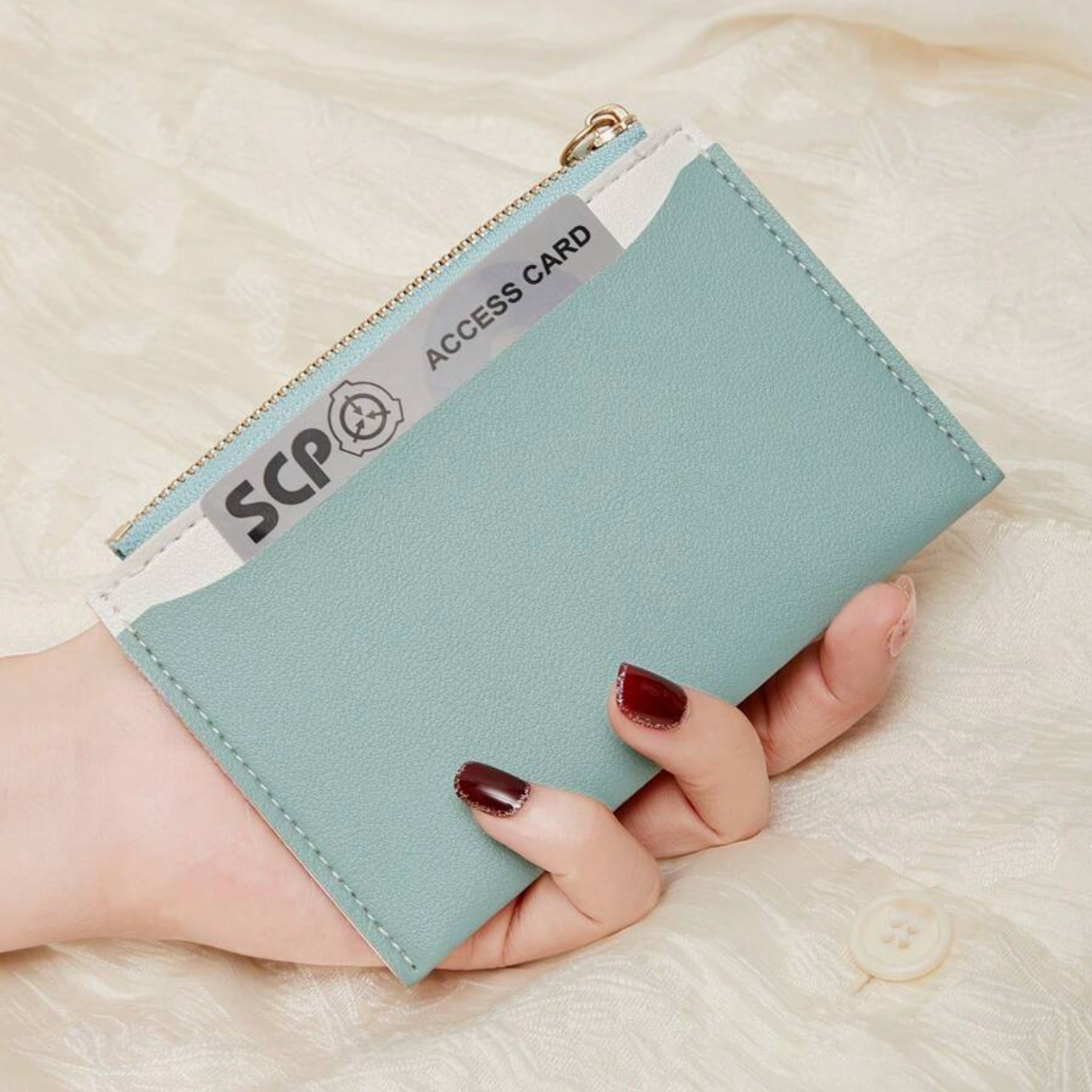 Tarjetero Verde Agua