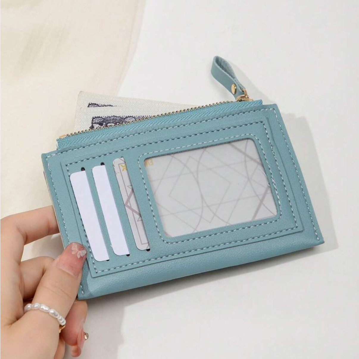 Tarjetero Azul Claro