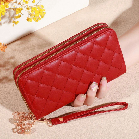 Monedero grande rojo (Doble cierre)