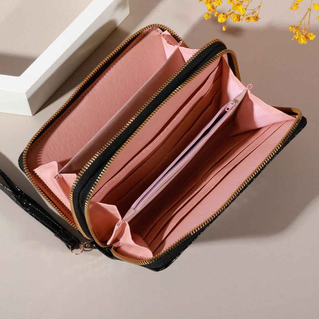 Monedero grande rojo (Doble cierre 2)