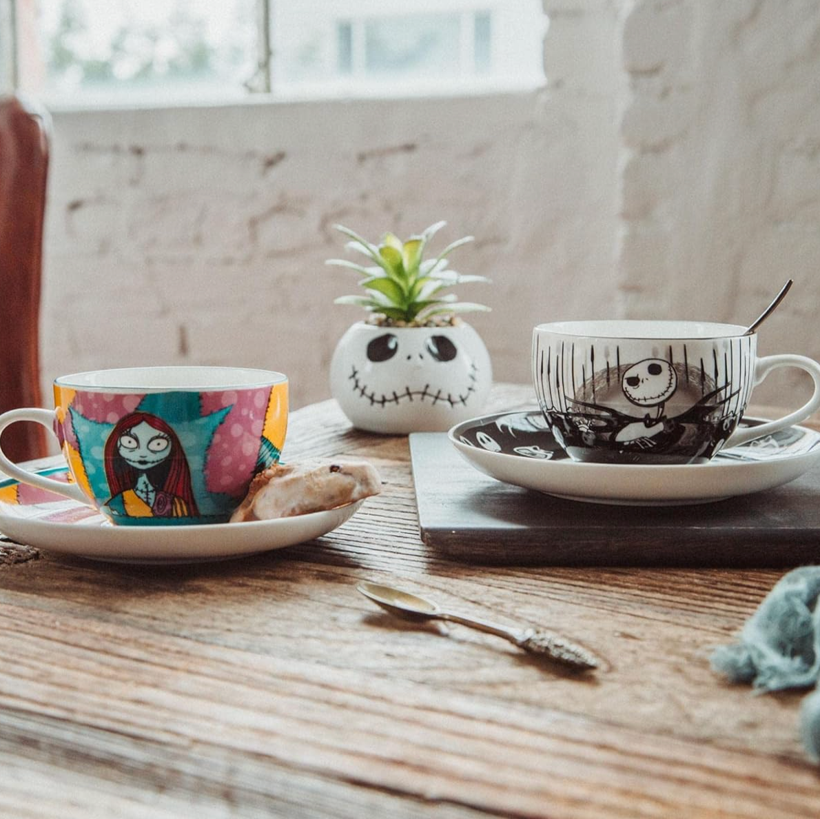 Duo de Taza y Plato (Jack & Sally)