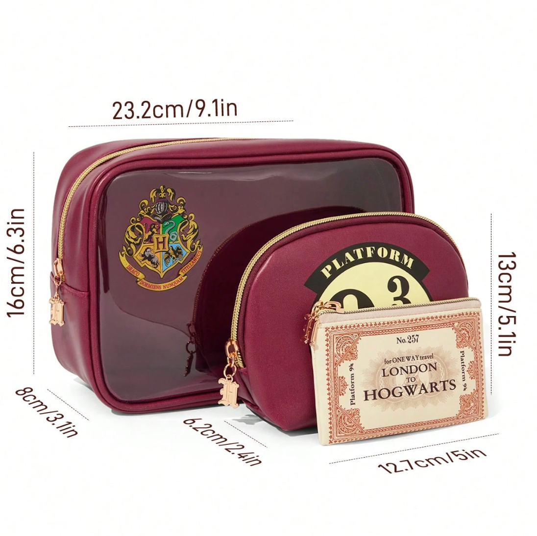 Set de estuches Harry Potter (3 piezas)