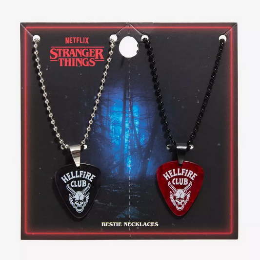 Collar Stranger Things (púa de guitarra Eddie - Hellfire Club)